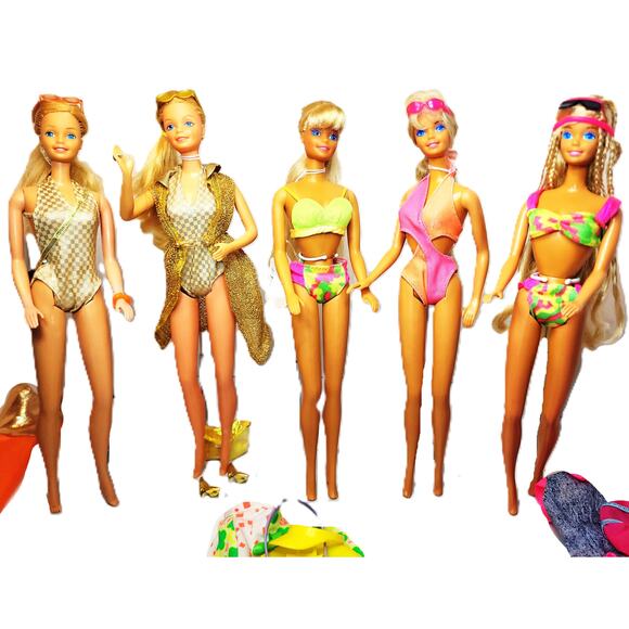 1990 Vintage Braided Hawaiian Fun Barbie with Z's in Her Eyes - Picture 11 of 11